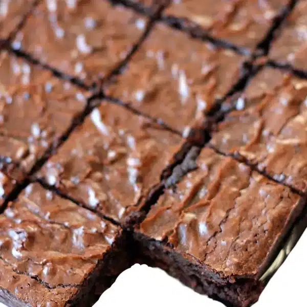 Brownie cortado